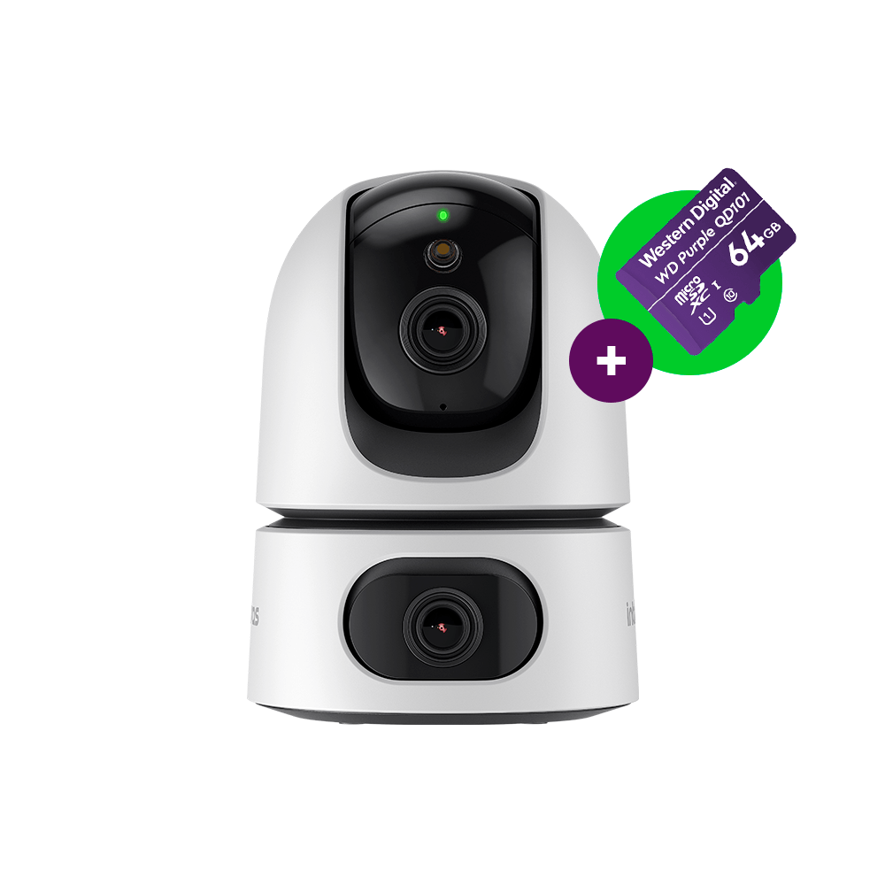 Câmera Inteligente 3MP IM4 Dual Full Color com MicroSD 64GB Intelbras